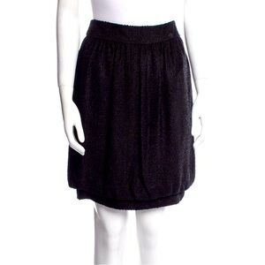 Chanel by Karl Lagerfeld Black Wool Bouclé Bubble Skirt – Vintage French size M